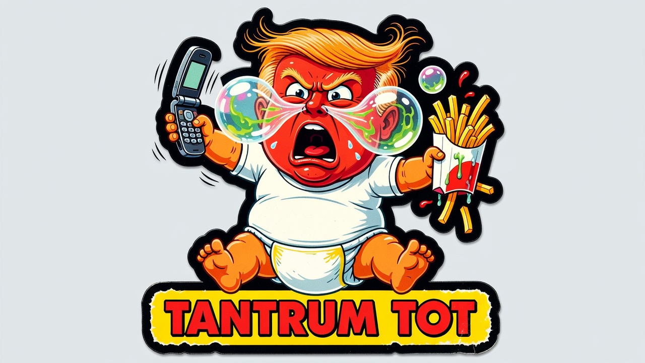 gross-out parody trading card