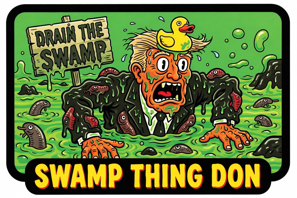 gross-out parody trading card